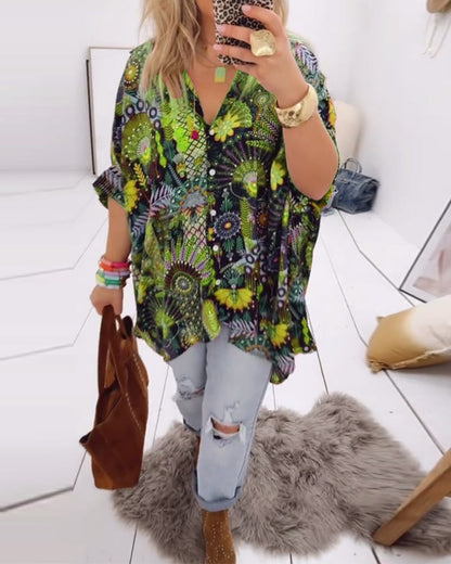 Printed Los Mode Blouse