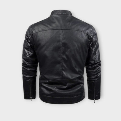 Fleece Lined Retro Leather Jacket