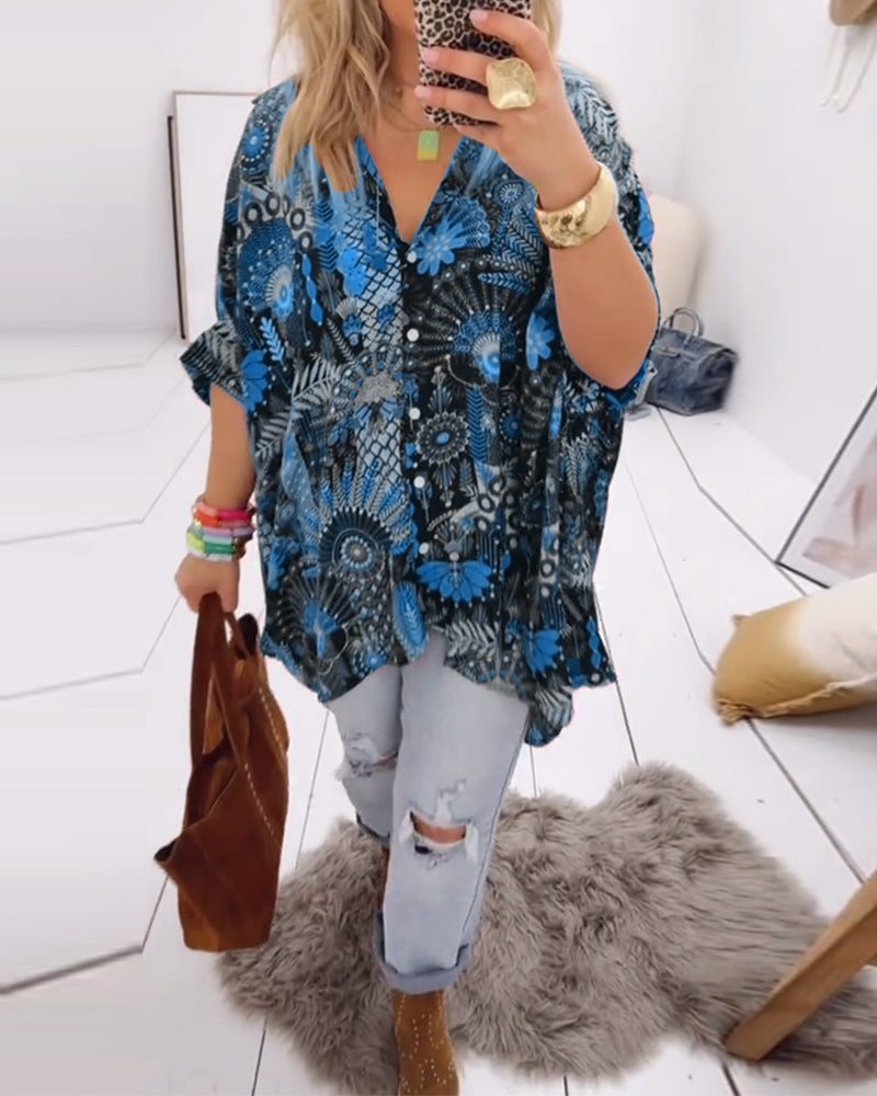 Printed Los Mode Blouse