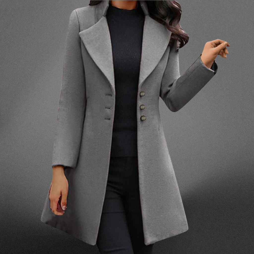 Charlotte - Luxurious Italian Wool Coat with Long Sleeves