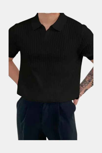Ribbed Cotton Polo