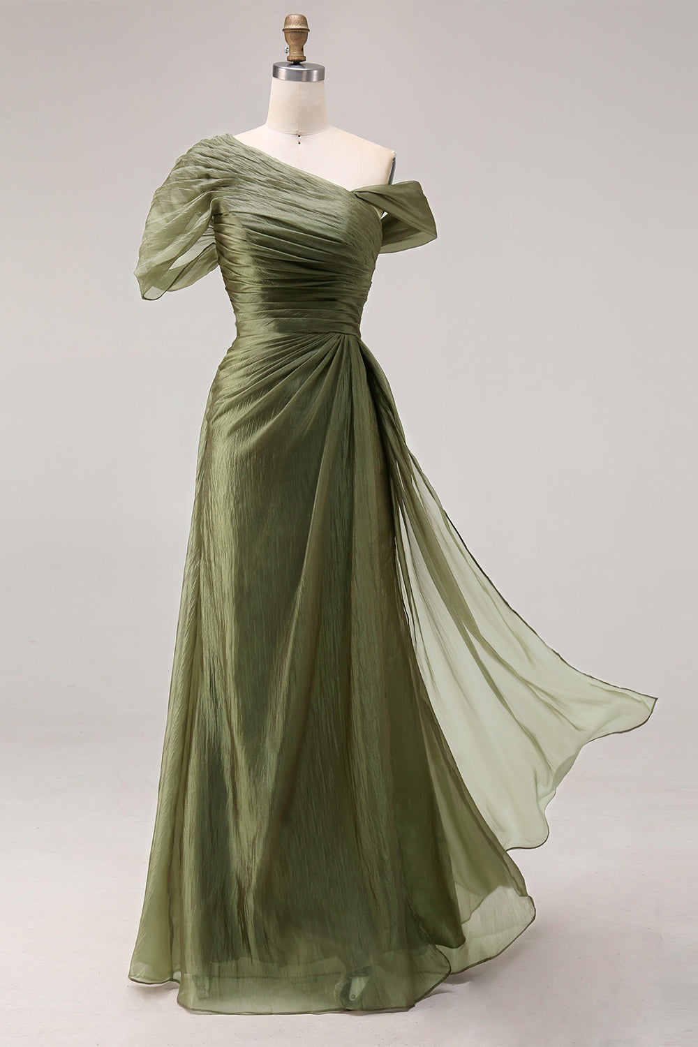 One Shoulder Chiffon Formal Dress
