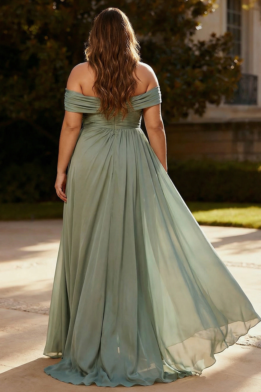 One Shoulder Chiffon Formal Dress