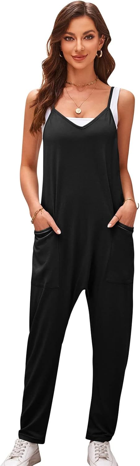 SotRong Harem Pants for Women Summer Loose Bohemian Jersey Sleeveless Casual Beach Holiday Travel Harem Pants