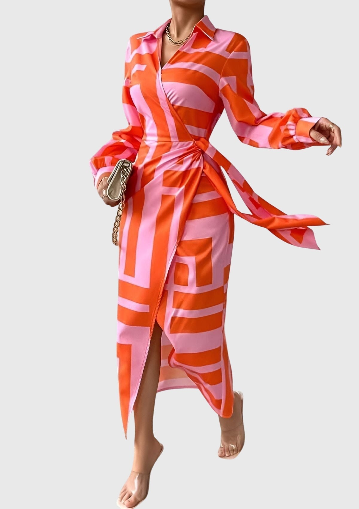Printed Wrap Dress