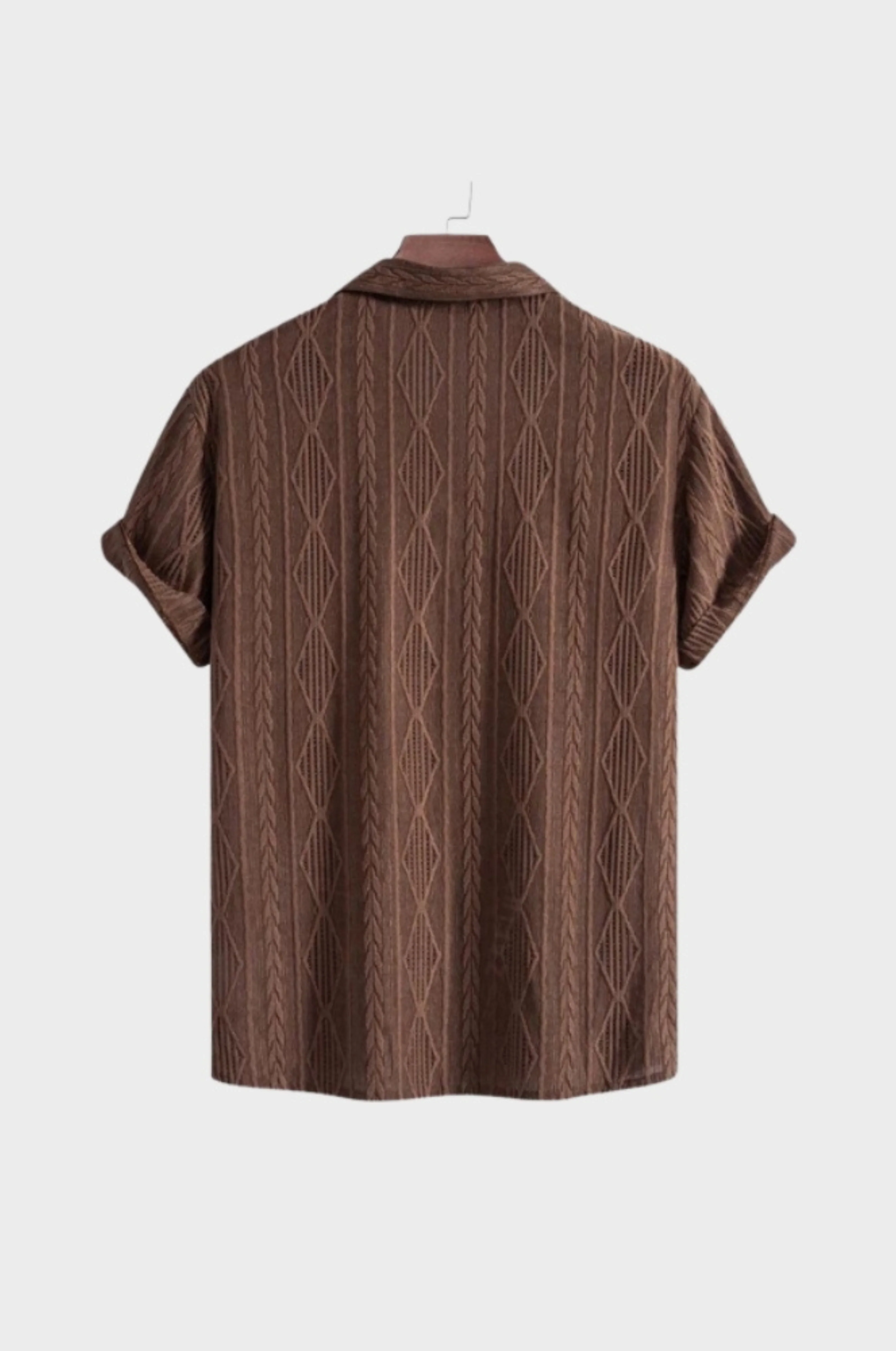 Retro Patterned Linen Shirt