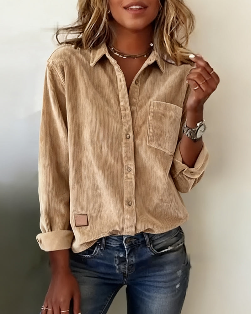 Shirt Modieus Corduroy Collar