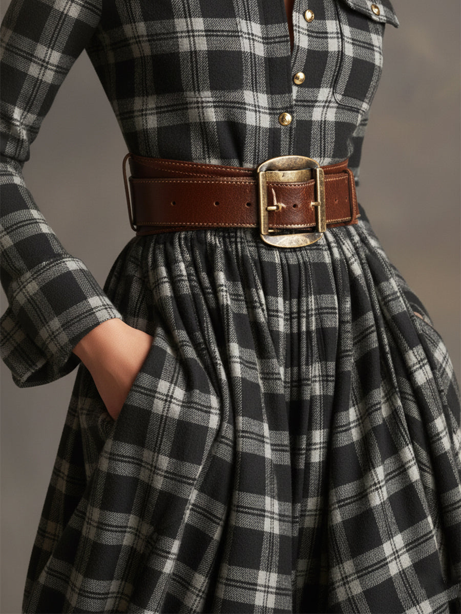 Women’s Plaid Maxi Dress