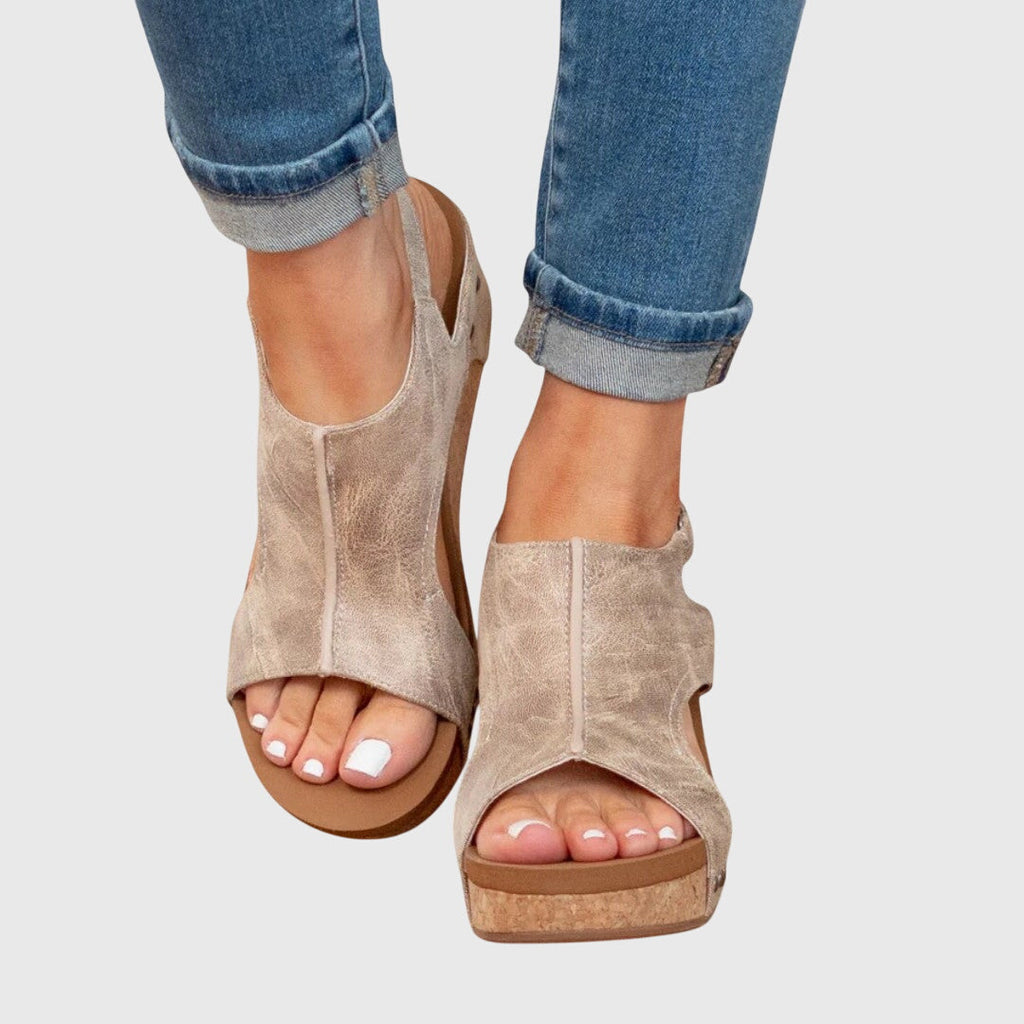 Adjustable Wedge Comfort Sandals