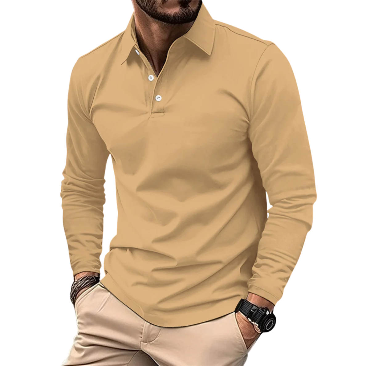 ÉTIENNE | LUXE LONGSLEEVE POLO FOR MEN
