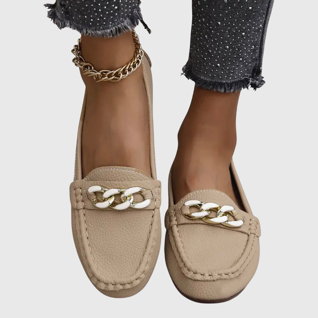 Gold Chain Comfort Loafers