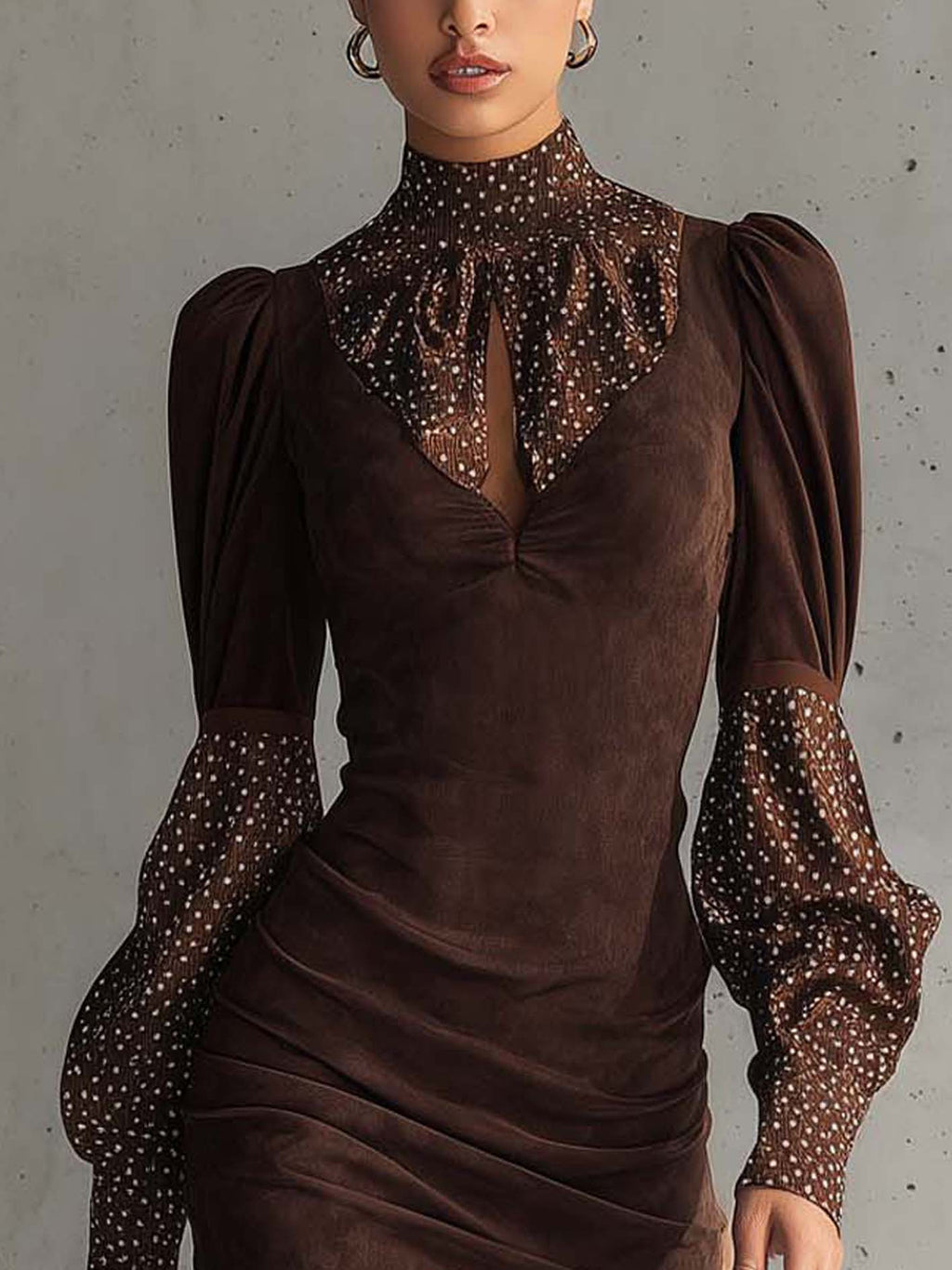 Paully | Artificial suede bodycon dress