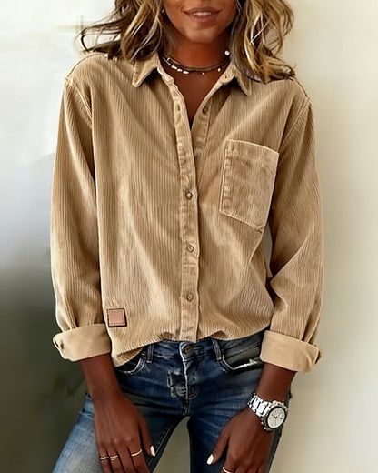 Shirt Modieus Corduroy Collar