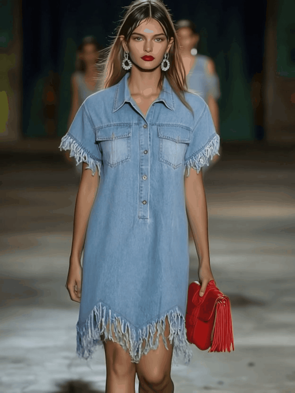 Women’s Denim Shirt Mini Dress