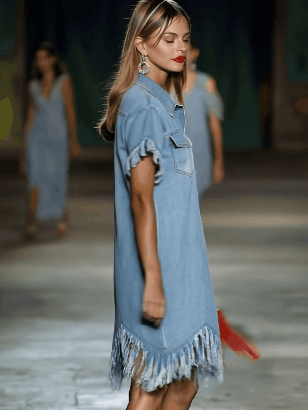 Women’s Denim Shirt Mini Dress