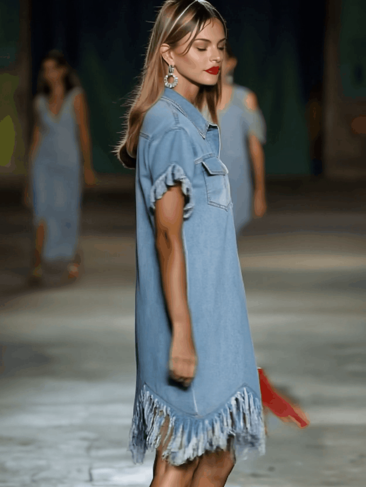 Women’s Denim Shirt Mini Dress