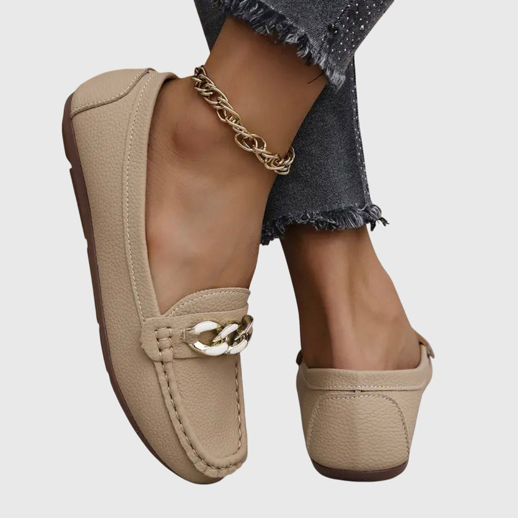 Gold Chain Comfort Loafers