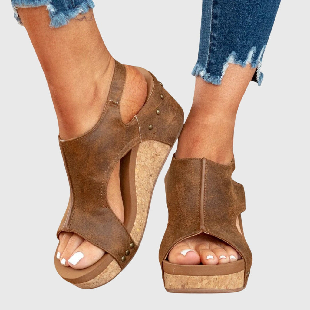 Adjustable Wedge Comfort Sandals