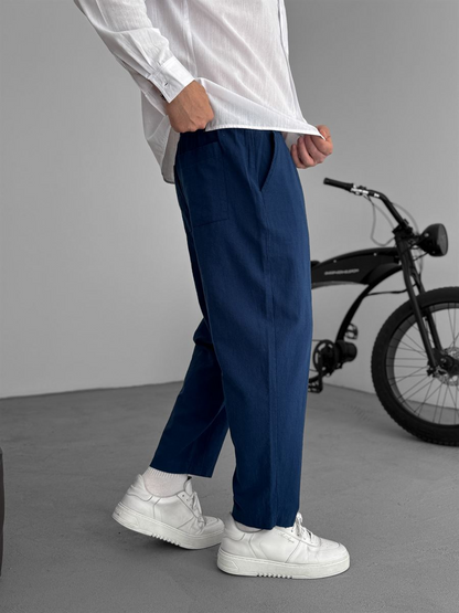 Straight-leg Linen Trousers