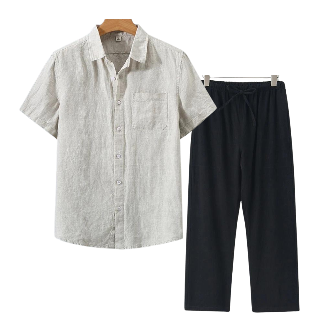 ÉCLAIR Linen Set (Short Sleeves)