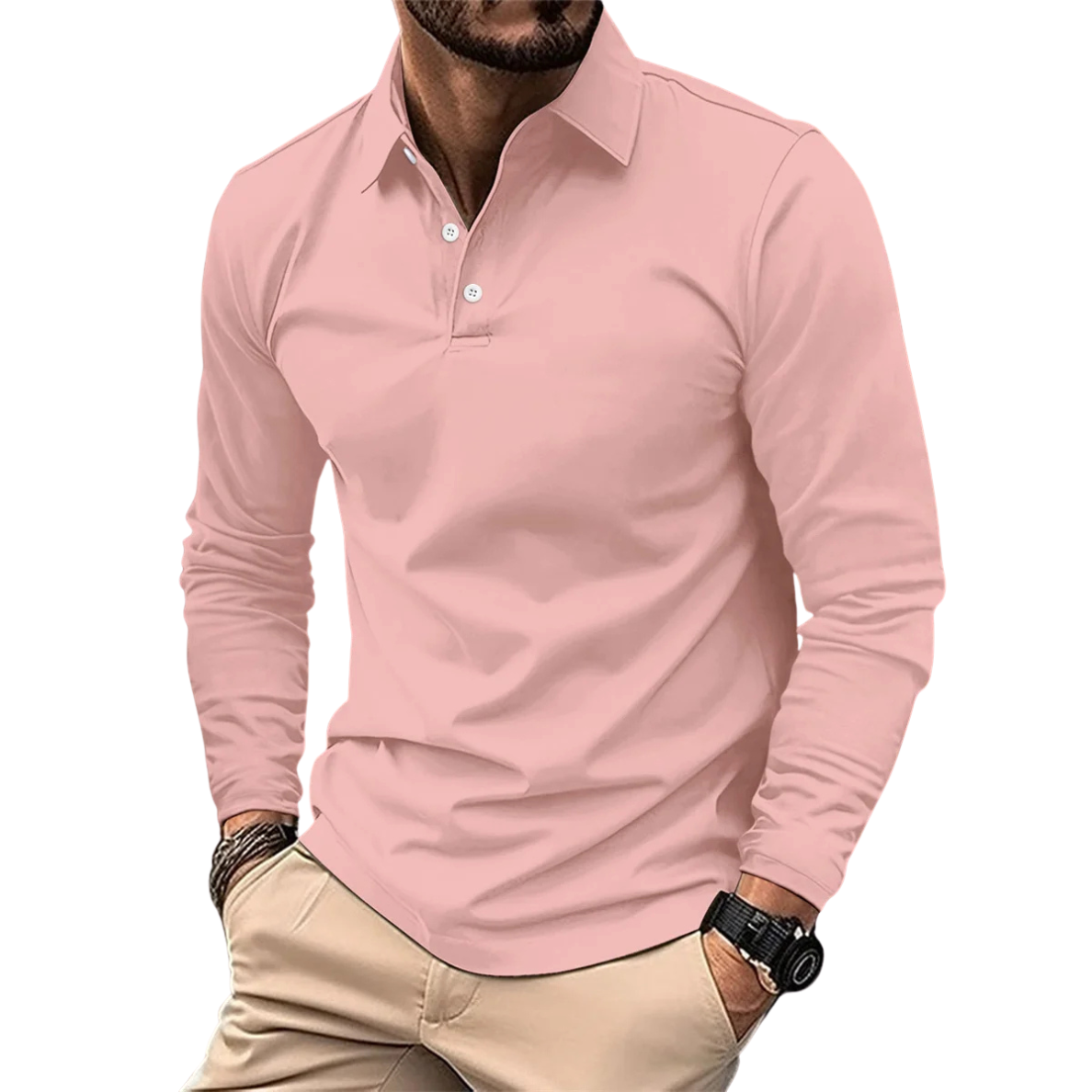 ÉTIENNE | LUXE LONGSLEEVE POLO FOR MEN