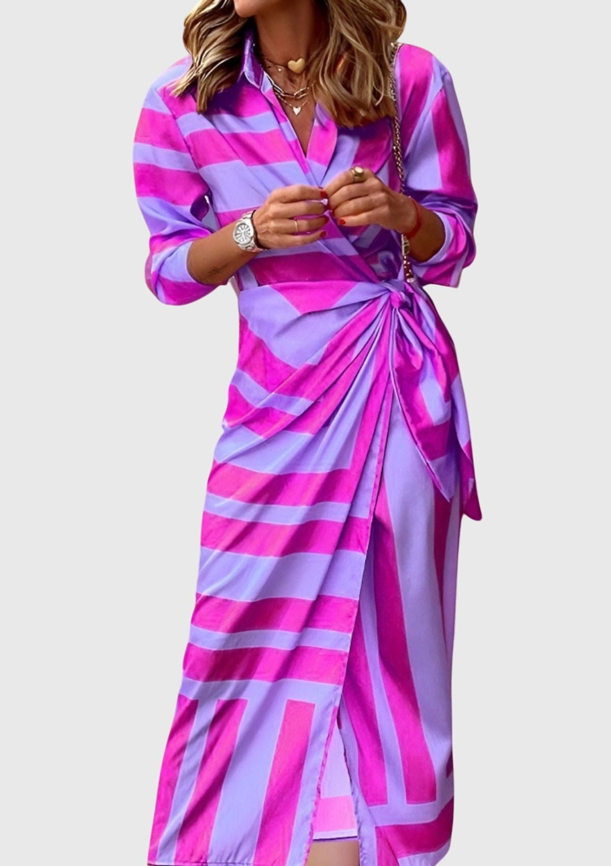 Printed Wrap Dress