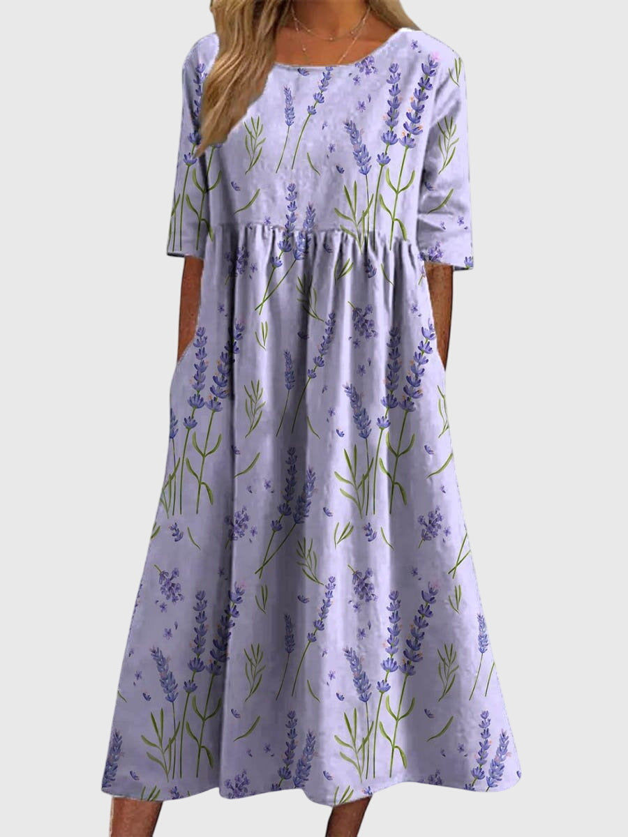 Embroidered Flowy Dress