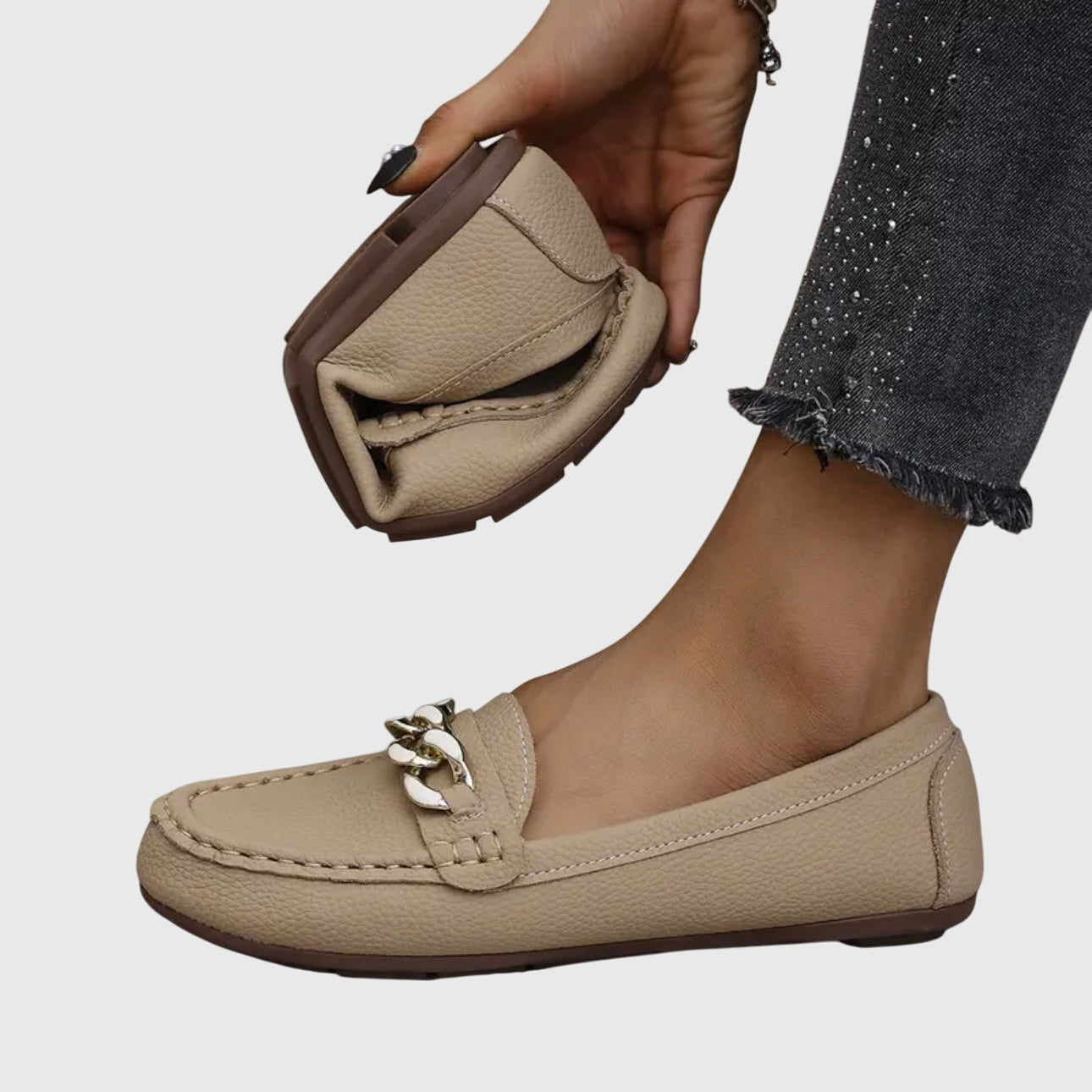 Gold Chain Comfort Loafers