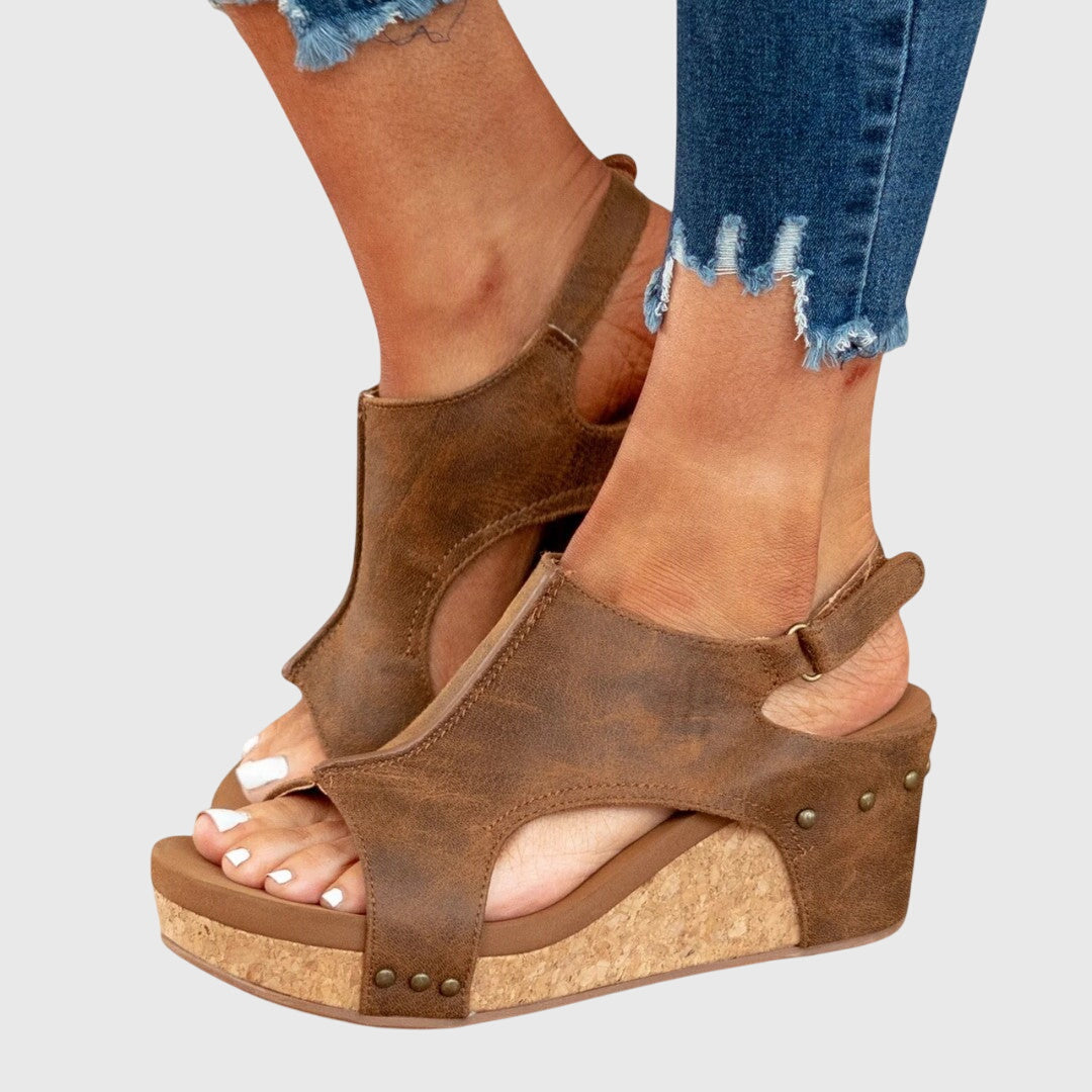Adjustable Wedge Comfort Sandals