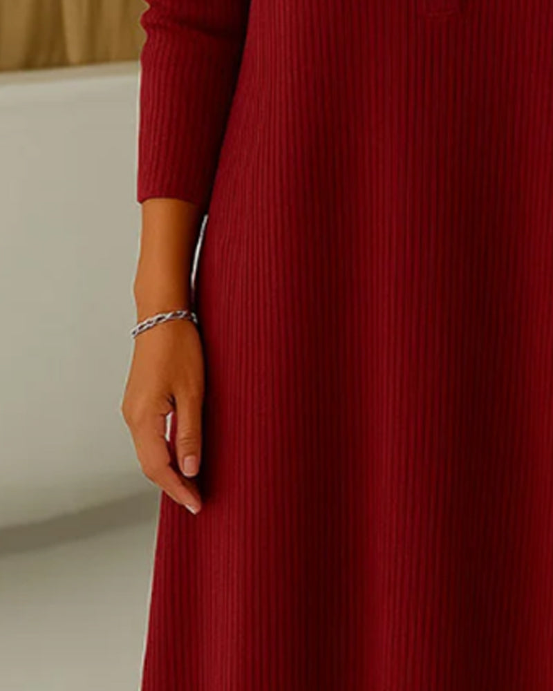 Loose Ribbed Maxi Dress