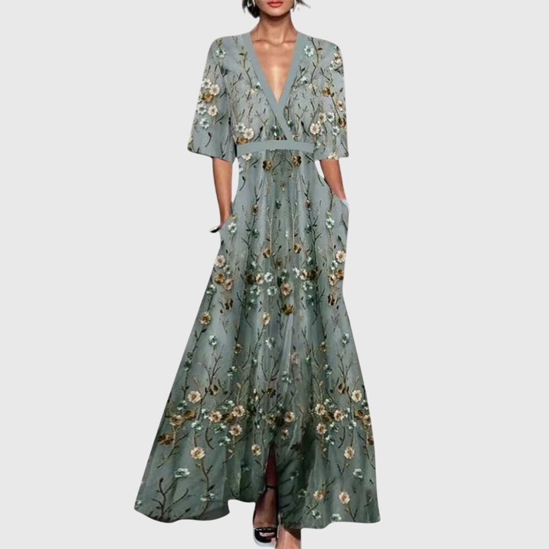 Floral Belted Spring Dress
