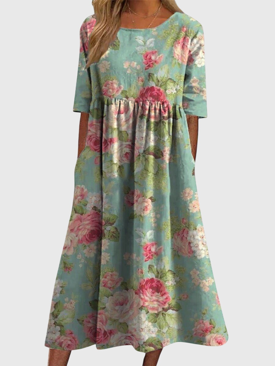 Embroidered Flowy Dress
