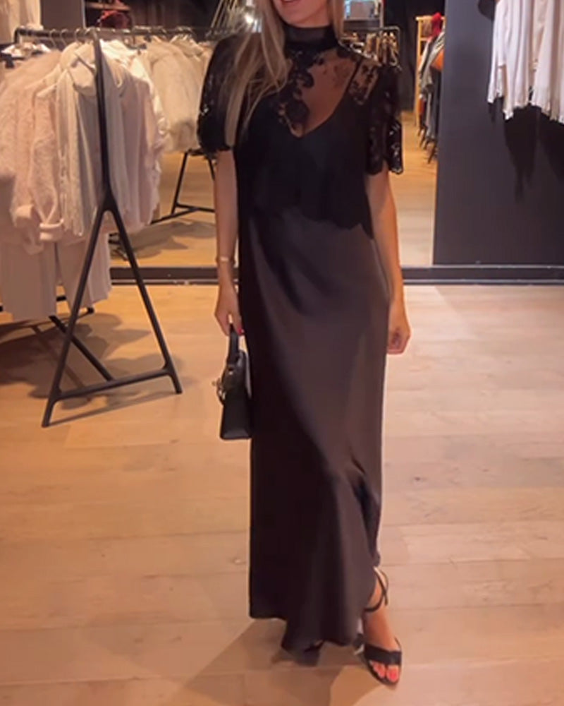 Lace Cami Maxi Dress with Blouse
