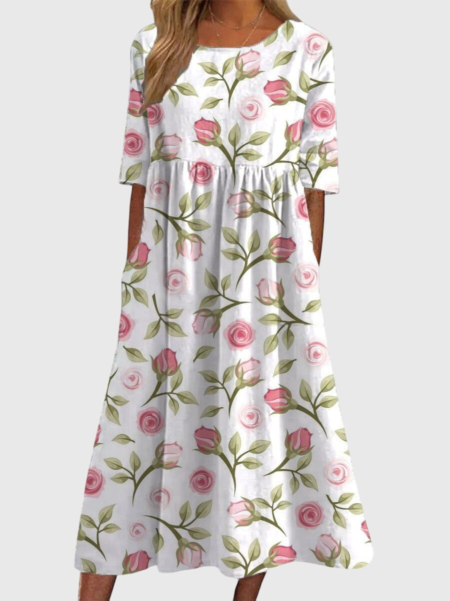 Embroidered Flowy Dress