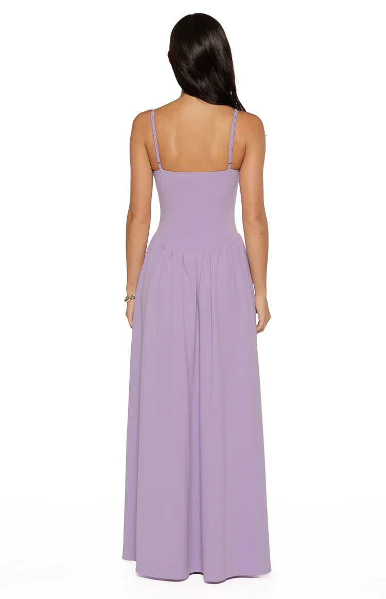 Lilac Crepe Maxi Dress