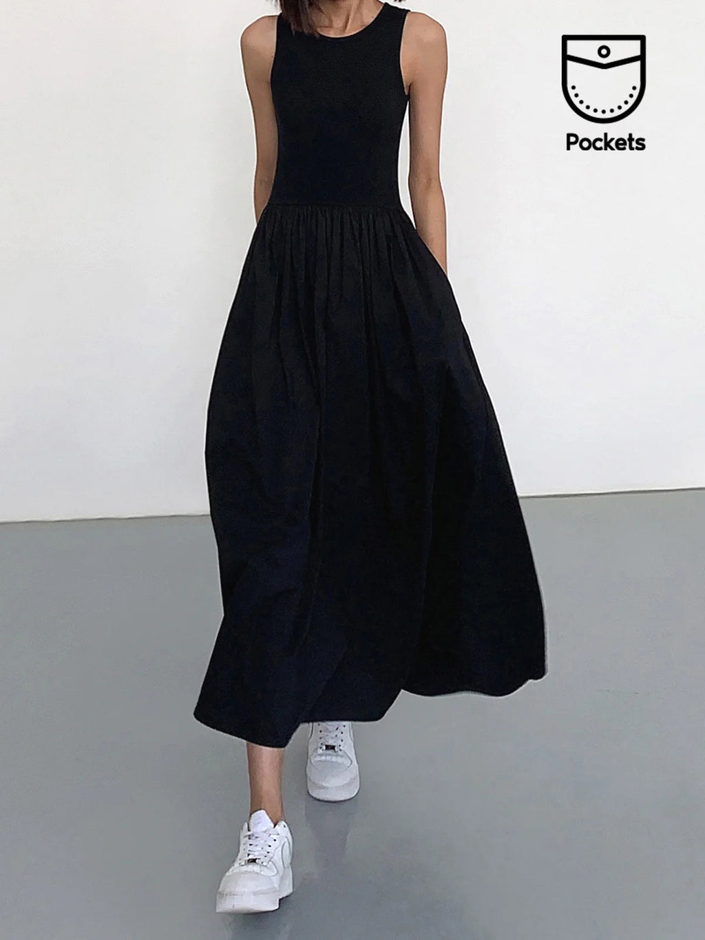 Women’s Crew Neck Maxi Dress