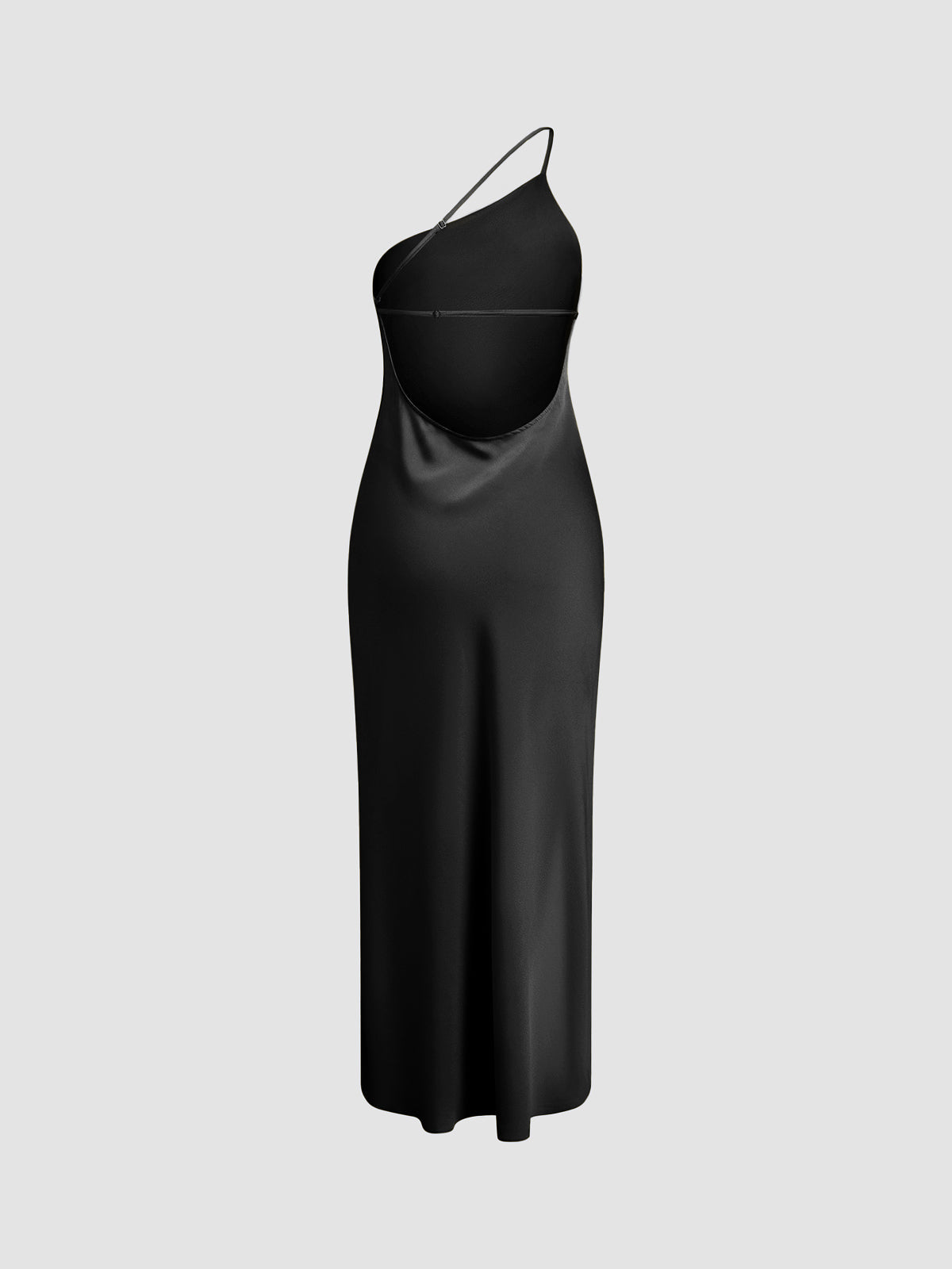 Women’s Open Back Satin Maxi Dress