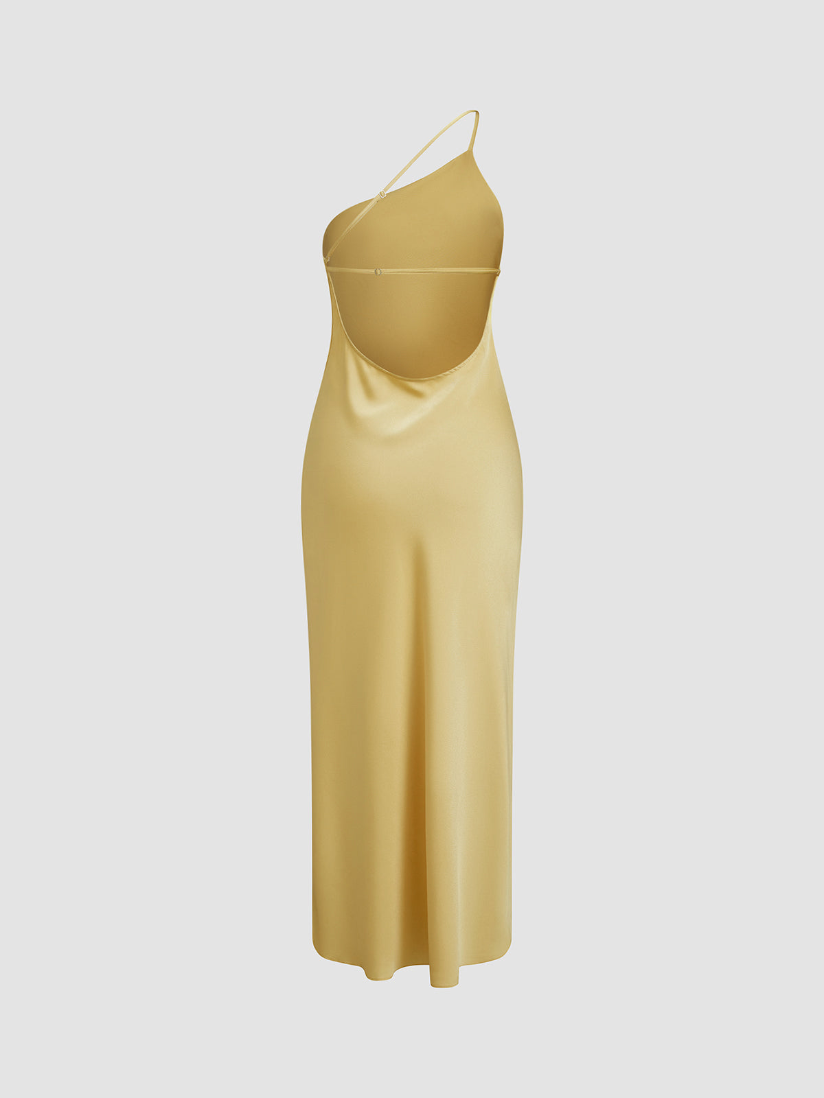 Women’s Open Back Satin Maxi Dress