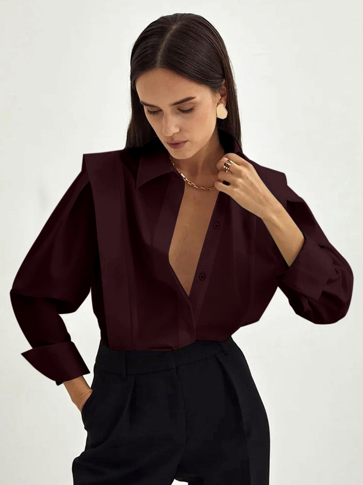Women’s Oversized Button Down Shirt