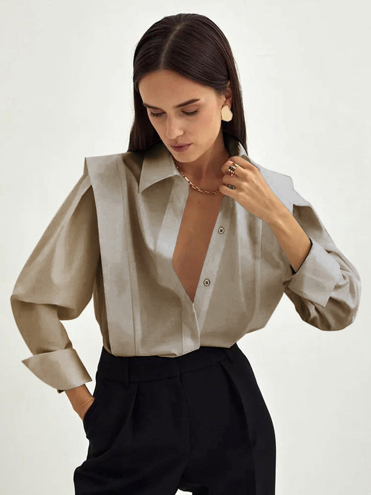 Women’s Oversized Button Down Shirt