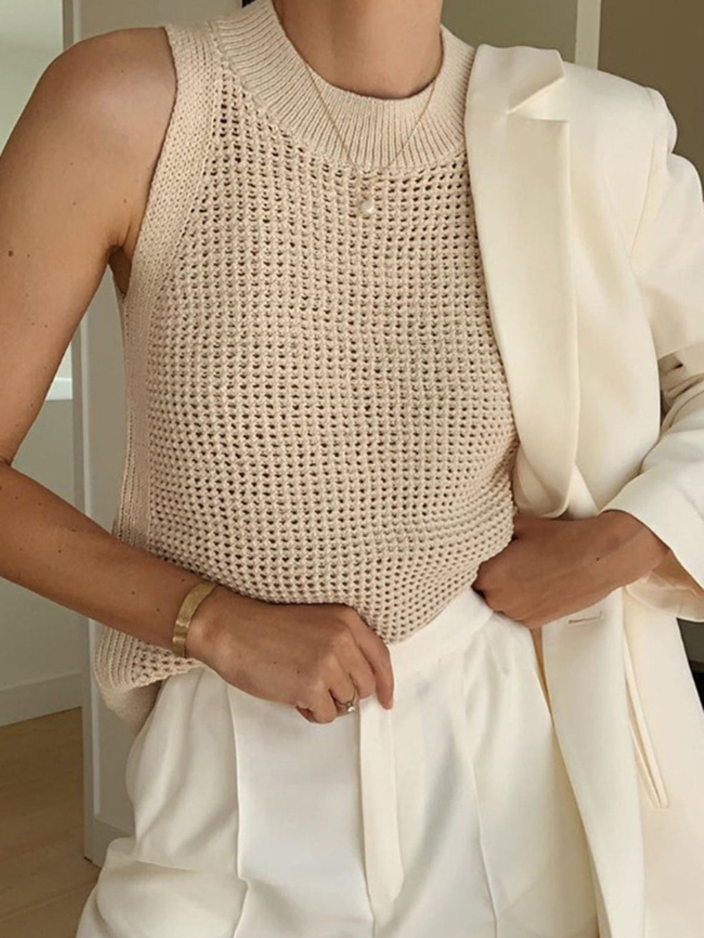 Women’s Open Knit Tank Top