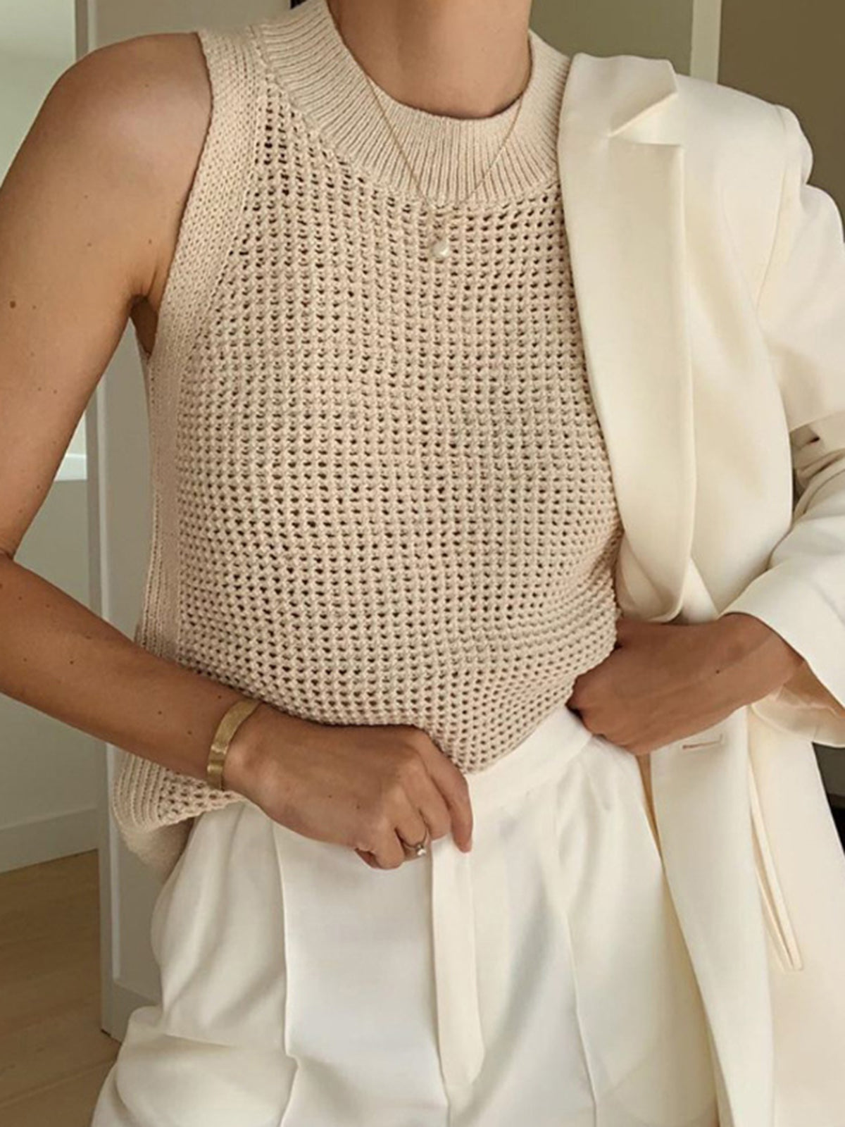 Women’s Open Knit Tank Top