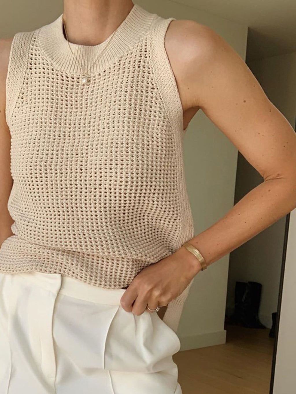 Women’s Open Knit Tank Top