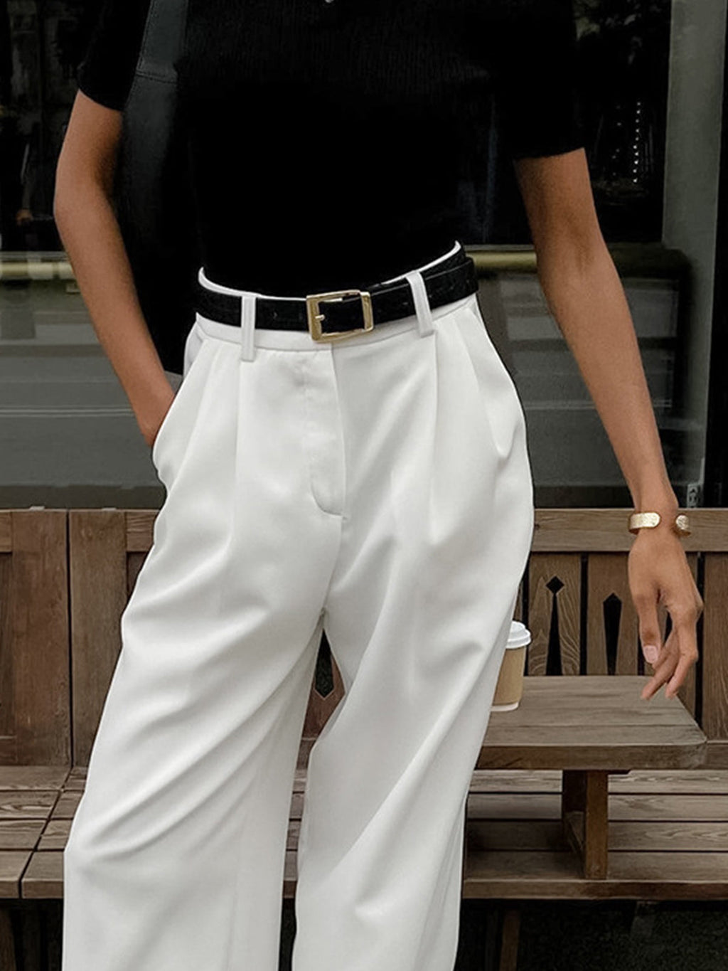 Women’s Solid Wide Leg Pants