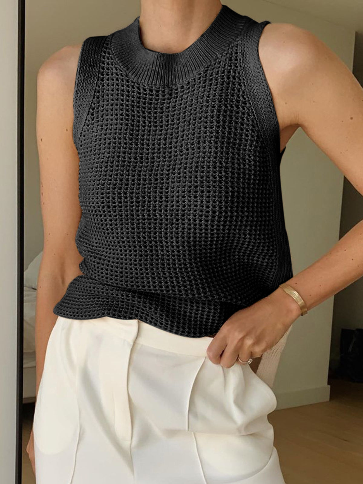 Women’s Open Knit Tank Top