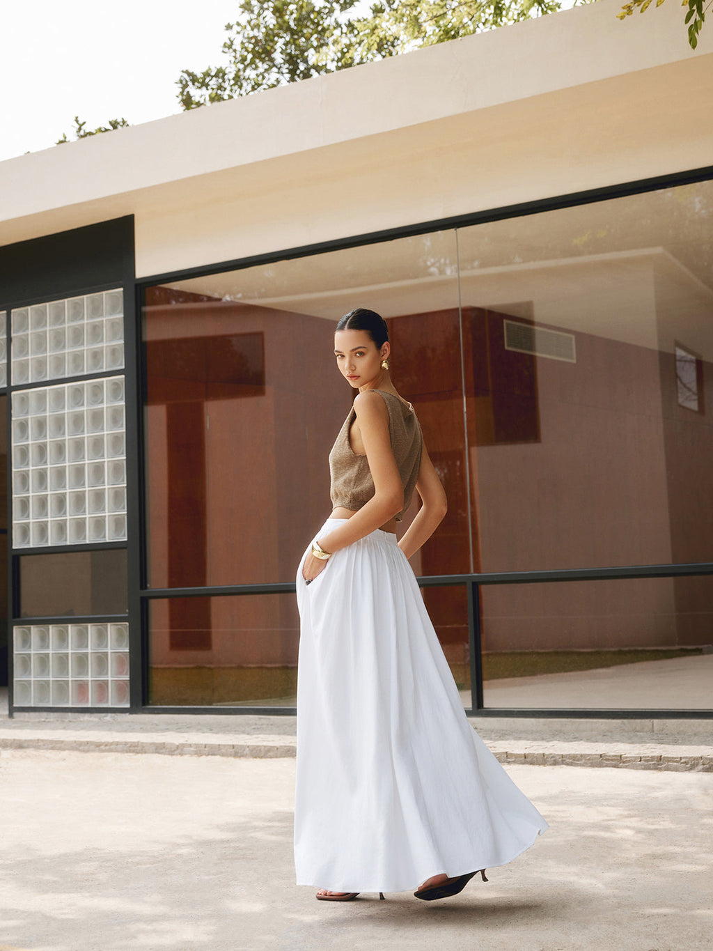 Women’s Pleated Maxi Skirt