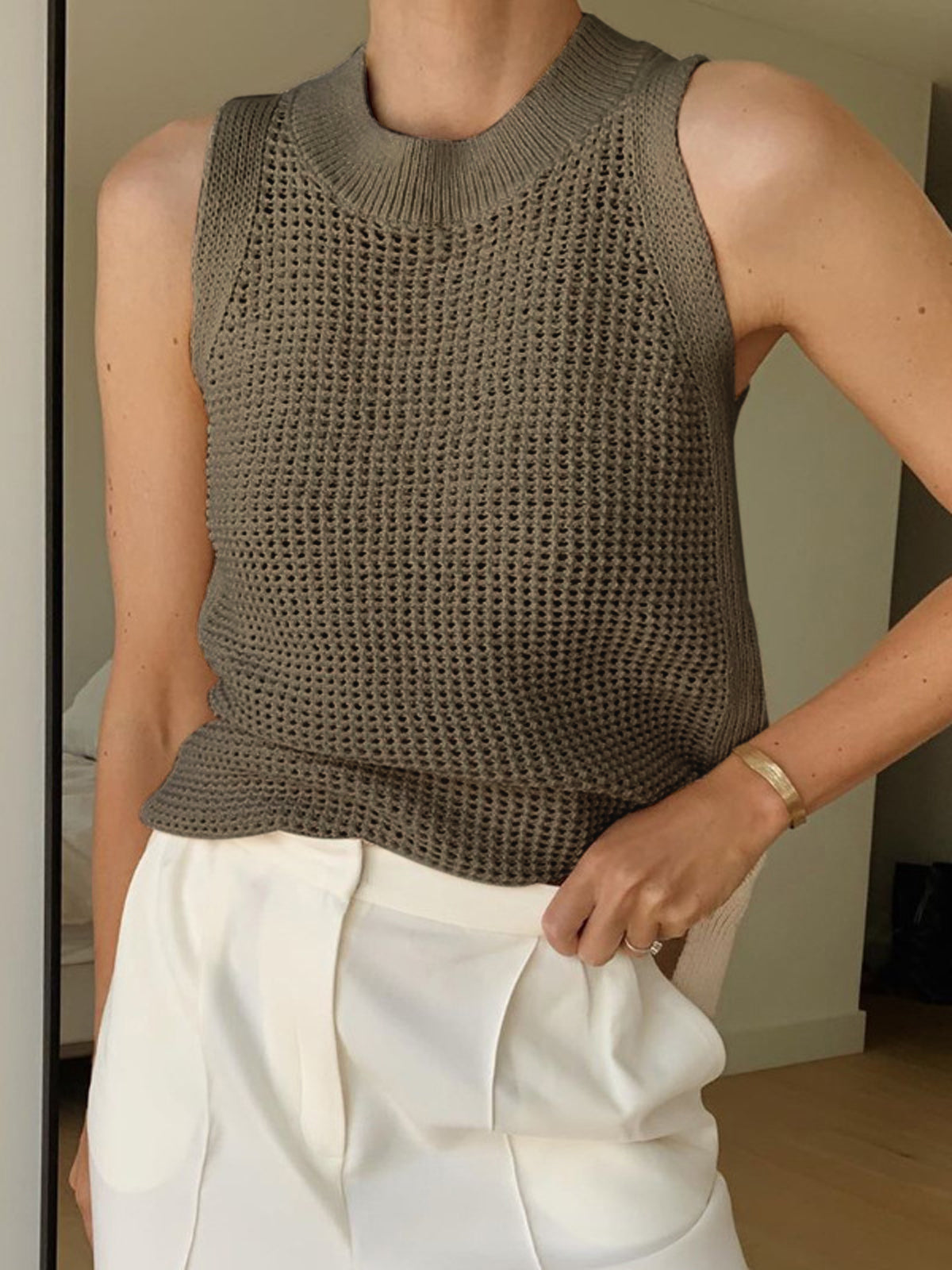 Women’s Open Knit Tank Top