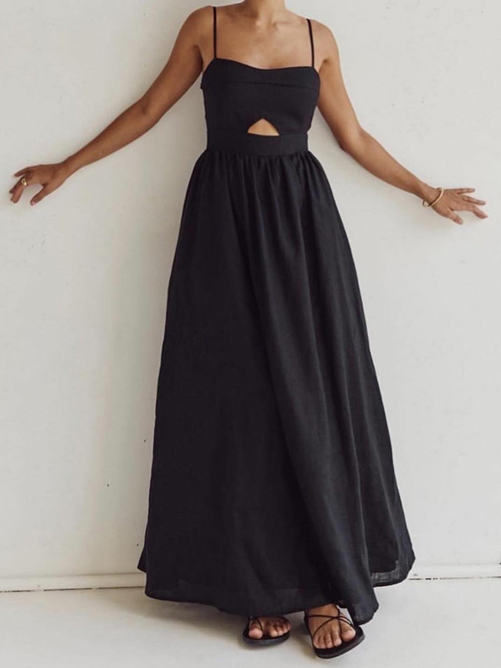 Women’s Sleeveless Cutout Maxi Dress