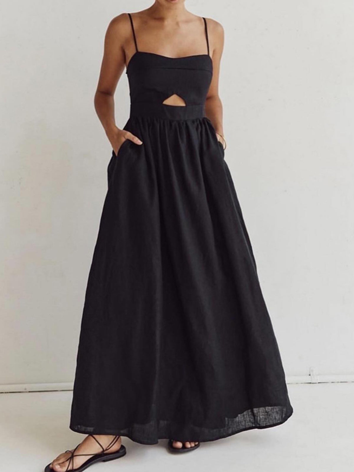 Women’s Sleeveless Cutout Maxi Dress