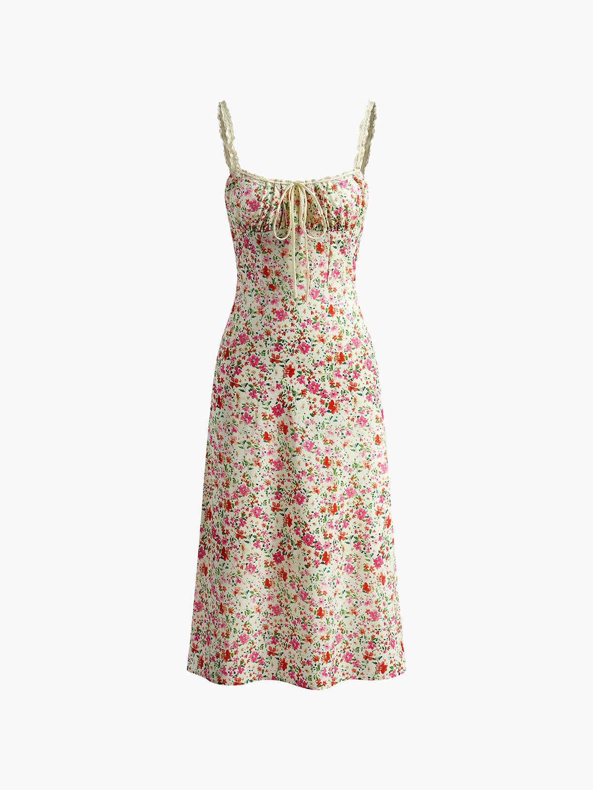 Women’s Floral Trim Cami Midi Dress